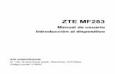 ZTE MF283zte.es/soporte/movistar/MF283/manual/MF283_Manual_Usuario_V1.1_E… · G/4G Rojo El dispositivo está encendido pero no se encuentra registrado en la red móvil. Azul intermitente