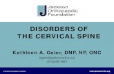 DISORDERS OF THE CERVICAL SPINE - CANPDISORDERS OF THE CERVICAL SPINE . Kathleen A. Geier, DNP, NP, ONC . ... Herniated Nucleus Pulposus (HNP) . Mechanical Contributors tocanpweb.org/canp/assets/File/2015