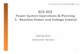 ECE422 5-ReactivePower - UTKweb.eecs.utk.edu/~kaisun/ECE422/ECE422_5-ReactivePower.pdf · =0.909V ref •K A =12.16, V tss ... • Normally, when the turns ratio is adjusted, the