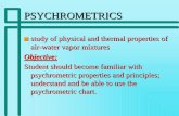 PSYCHROMETRICS - hvac.amickracing.comhvac.amickracing.com/Psychrometrics/Pschart.pdf · PSYCHROMETRICS! study of physical and thermal properties of . air-water vapor mixtures. Objective: