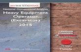 National Occupational Analysis Heavy Equipment Operator ... · PDF fileNational Occupational Analyses Heavy Equipment Operator (Excavator) 2015 Trades and Apprenticeship Division
