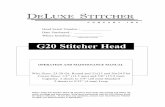 (make/model of machine) G20 Stitcher Head - Keep these instructions with the G20 Stitcher Head ... 21 Replacing Spare Parts ... Hohner 70/20 Heads. Dimensions 7 · 2004-6-8