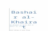 Bashair al-Khairat - · Web viewIt is the invocation of blessing of the glorious Quran, and I have called it: Bashair al-Khairat - Part 1. Bashair al-Khairat - Part 2. Bashair al-Khairat