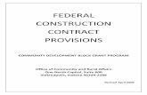 FEDERAL CONSTRUCTION CONTRACT PROVISIONS - IN. · PDF fileFEDERAL CONSTRUCTION CONTRACT PROVISIONS COMMUNITY DEVELOPMENT BLOCK GRANT PROGRAM Office of Community and