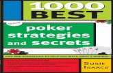 1 A POKER PRO! 00 0 best 1000 pokerbjolfur.org/stuff/baekur/Poker aand gambling EBooks/1000 Best Poker... · poker strategies and secrets best 1 SUSIE ISAACS 1 00 0 SUSIE ISAACS best