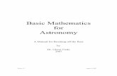 Basic Mathematics for Astronomyphysics.bgsu.edu/~tiede/class/bmastronomy1.2.pdf · 1 Introduction Astronomy is a fascinating science, from the distances to and inter-workings of stars