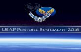USAF Posture Statement 2016 - The Official Home Page of ... · PDF fileUSAF Posture Statement 2016 DEPARTMENT OF THE AIR FORCE ... modernization and begin to arrest the erosion of