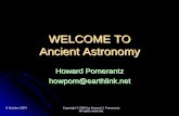 WELCOME TO Ancient Astronomy - Foothill–De Anza ...voyager.deanza.fhda.edu/~howardp/AncientAstronomy... · 8 October 2004 Ancient Astronomy De Anza College 2 Lectures on the Web