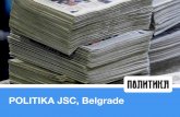 POLITIKA JSC, Belgrade - priv.rs · PDF file• Ilustrovana Politika • Bazar • Svet kompjutera • Viva • Enigmatika • Razbibriga. Certificates Quality assurance certificate
