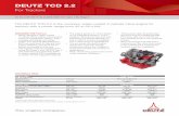 DEUTZ TCD 2 · PDF fileDEUTZ TCD 2.2 For Tractors DisCovEr ThE TCD 2.2 Newly-designed, water-cooled 3-cylinder inline engine with powerful common rail injection system, turbo