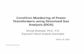 Condition Monitoring of Power Transformers using · PDF fileCondition Monitoring of Power Transformers using Dissolved Gas Analysis (G)(DGA) Ahmad Shahsiah Ph D P EAhmad Shahsiah,