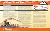 SAFETY ALERT (ALT-017) Excavators Used as Cranes · PDF filepoint therefore creating rotational forces that multiply the load many times over (depending upon the geometry of the machine