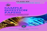 SAMPLE QUESTION PAPERS - CBSE1/sqp2012/SQP E+B+A+M 2011 Class XII.pdf · SAMPLE QUESTION PAPERS SAMPLE QUESTION PAPERS. 1 ECONOMICS. 2 DESIGN OF QUESTION PAPER ... Difficulty level
