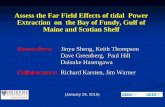 Assess the Far Field Effects of tidal Power Extraction on the · PDF fileAssess the Far Field Effects of tidal Power Extraction on the Bay of Fundy, Gulf of Maine and Scotian Shelf