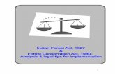 INDIAN FOREST ACT, 1927 - Jeevika - Law, Liberty and ...jeevika.org/bamboo/4m-analysis-and-legal-tips-ifa-and-fca.pdf · INDIAN FOREST ACT, 1927 ... No person has unrestricted right