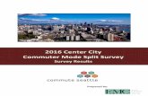 2016 Center City Commuter Mode Split Survey - Commute · PDF file2016 Center City Commuter Mode Split Survey ... employees were entered into a random drawing for one of ten $50 VISA