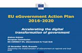 EU eGovernment Action Plan 2016-2020 · PDF filetransformation of government ... administrations using ICT • New eGovernment Action Plan 2016 ... • Member States and Commission