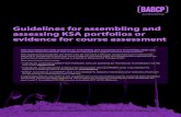 Guidelines for assembling and assessing KSA portfolios · PDF fileGuidelines for assembling and assessing KSA portfolios or evidence for course assessment . Contents 3 Introduction