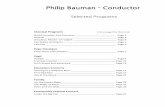 PhilipBauman-Conductor · PDF filePhilipBauman-Conductor ... , Violin Zophia Glashauser ... Astor Piazzolla (The Four Seasons of Buenos Aires) Verano Porteño (Buenos Aires Summer)