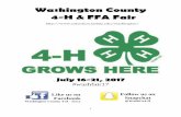 WASHINGTON COUNTY 4-H & FFA FAIR fair book.pdf · Washington County 4-H & FFA Fair July 16-21, 2017 #washfair17 Like us on Facebook Washington County 4-H - Iowa Follow us on Snapchat