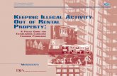 KEEPING ILLEGAL ACTIVITY OUT OF RENTAL PROPERTY · PDF fileWarning Signs of Drug Activity ... Keeping Illegal Activity Out of Rental Property: ... Keeping Illegal Activity Out of Rental