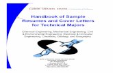 Handbook of Sample Resumes and Cover Letters for · PDF fileHandbook of Sample Resumes and Cover Letters for Technical Majors Bank of America Career Services Center University of Delaware