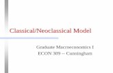 Classical/neoclassical model - UITS - Central Web Server 2web.uconn.edu/cunningham/econ309/classical.pdf · Classical/Neoclassical Model Graduate Macroeconomics I ECON 309 -- Cunningham.
