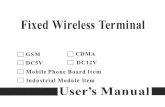Fixed Wireless Terminal -  · PDF fileFixed Wireless Terminal User’s Manual GSM DC5V DC12V CDMA Mobile Phone Board ltem lndustrial Module ltem