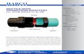 Ductile iron trAnSition ADApterS - HARCO · PDF fileNo more MJ Sleeves that allow gaps ... Ductile iron trAnSition ADApterS For ASTM D3034 to DI-OD PRODUCT SheeT FEATURES • Deep