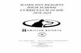 HAMILTON HEIGHTS HIGH SCHOOL CURRICULUM · PDF filedevelopment, supervised agricultural experience and career exploration activities in the area of landscape ... (4002) Grades 9-12