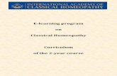 E learning program Homeopathy Curriculum · PDF fileInternational Academy of Classical Homeopathy E‐learning Course Page 2 Table of Contents MODULE 1 ‐ THEORY A
