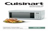 CMW-200 instruction and recipe booklet - · PDF fileCuisinart® Convection Microwave Oven with Grill CMW-200 For your safety and continued enjoyment of this product, always read the