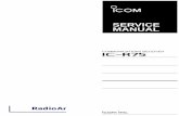 Icom - IC-R75 service · PDF fileThis service manual describes the latest service information for the IC-R75 at the time of publication. NEVER connect the receiver to an AC outlet