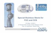 Special Stainless Steels for FGC and CCS - · PDF file4529 1.4529 N08926 20.5 24.8 6.5 0.20 45 300 Super Austenitic ... • demister area: demister support ... • The main risks for