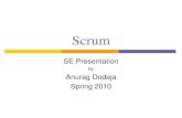 Scrum - University of Colorado Boulder · PDF fileWhole team participates: Scrum Master, Product Owner, Team and possibly customers