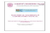 ELECTRICAL MACHINES-II LABORATORY MANUAL - …smec.ac.in/sites/default/files/lab1/EM-II LAB MANUAL.pdf · st.martin’s engineering college electrical machines-ii lab manual department