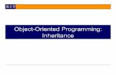 Object-Oriented Programming: Inheritancerlaz/cs2-20082/slides/Inheritance.pdf · Object Oriented Programming Paradigm: Represent programs as a set of objects that encapsulate data