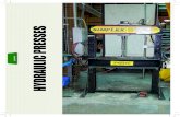HYDRAULIC PRESSES - Simplex presses.pdf · 118 à  à HYDRAULIC PRESSES 10-15 Ton - H Frame Bench Simplex bench mounted press frame simplified the work so it …