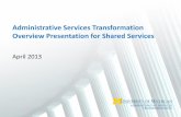 Administrative Services Transformation Overview ...ast.umich.edu/pdfs/Awareness-Presentation.pdf · Administrative Services Transformation Overview Presentation for ... chargeback