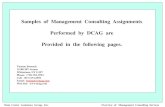 Samples of Management Consulting Assignments Performed by ... · PDF fileSamples of Management Consulting Assignments Performed by DCAG are ... Production Operations ... Production