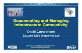 Documenting and Managing Infrastructure Connectivity Cuthbertson.pdf · Documenting and Managing Infrastructure Connectivity David Cuthbertson ... Example TIA606. Standards Recommendations
