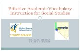 Effective Academic Vocabulary Instruction for Social · PDF fileEffective Academic Vocabulary Instruction for Social ... General Academic ... Research reveals that vocabulary knowledge