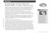 Language and Cultural Diversity in the Classroom · PDF fileneed to be considered in diverse early childhood education ... Teaching children techniques for communicating with someone