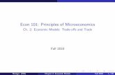 Econ 101: Principles of Microeconomics 2... · Econ 101: Principles of Microeconomics Ch. 2: Economic Models: Trade-o s and Trade Fall 2010 Herriges (ISU) Chapter 2: Economic Models