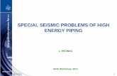 SPECIAL SEISMIC PROBLEMS OF HIGH ENERGY PIPING · PDF filespecial seismic problems of high energy piping l. peČÍnka iage workshop, 2011 30.11.2011 1