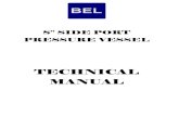 Technical Manual - BEL · PDF filePRESSURE VESSEL TECHNICAL MANUAL ` ... ANNEX 1 BEL Pusher/Puller for 8'' Pressure Vessels heads installation ... BEL pressure vessels are designed