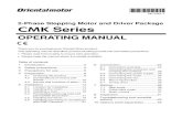 2-Phase Stepping Motor and Driver Package CMK Series ... · PDF file2-Phase Stepping Motor and Driver Package ... Oriental Motor performs the self-declaration of conformity with the