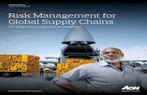Risk Management for Global Supply Chains - Aon - · PDF fileRisk Management for Global Supply Chains ... impact our clients’ business operations, ... Growing Challenges in a Global