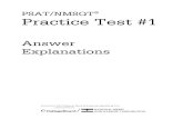 Answer Explanations: PSAT/NMSQT 2015 Practice Test #1 ... · PDF filePSAT/NMSQT Practice Test #1 Reading Test Answer Explanations disposition to think a little too well of herself;