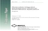 Photovoltaic-Integrated Electrochromic Device for · PDF filePhotovoltaic-Integrated Electrochromic Device for ... visible and near-infrared region to ... Photovoltaic-Integrated Electrochromic